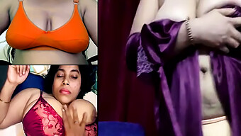 Madura Desi Con Grandes Tetas Y Pezones Duros En Saree