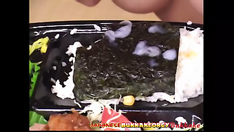 18-Year-Old Japanese Teen Enjoys Sushi And Cum In Group