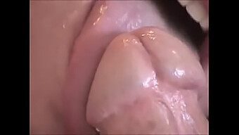 Intense Oral Pleasure With Close-Up View Of Deepthroat