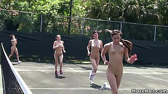 Sorority Pledge Hazing On Tennis Court