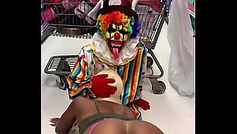 Public Humiliation: Clown'S Penis Gets Sucked In Party City Orgy