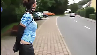 Millie Fenton'S Public Humiliation: Armbinder And Ballgagged