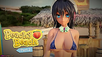 3d Animated Hentai Video Featuring Bikini Maid Hibiki In Intense Oral Sex